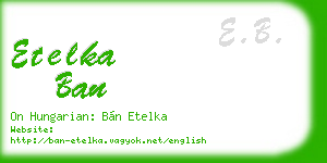 etelka ban business card