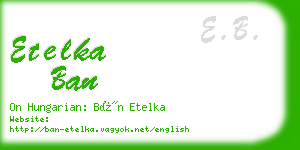 etelka ban business card